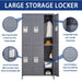 6 Door 72"H Metal Lockers With Lock for Employees,Storage Locker Cabinet for Home Gym Office School Garage,Gray - DTYStore