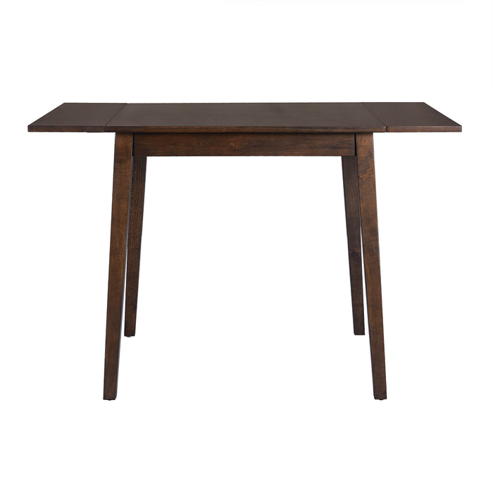 3 Piece Kitchen Dining Set with Drop Leaf Dining Table and 2 Dining Upholstered Chairs, Dining Room Set for Small Places, Brown