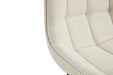 Modern Creamy white Fabric Dining Chair with Stylish Grid Pattern - DTYStore