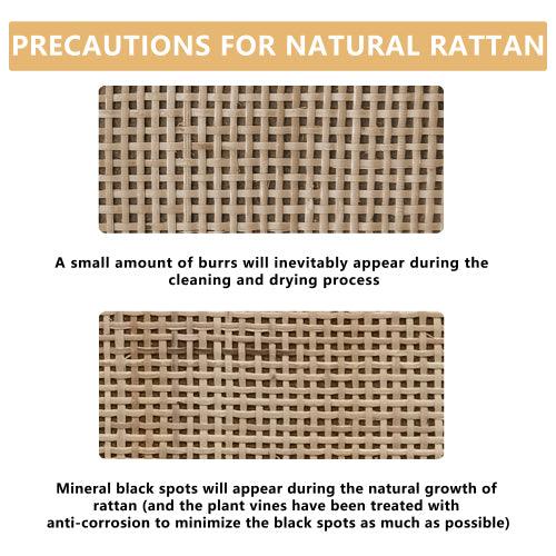 51" Rattan Dresser for Bedroom, 6 Drawer Dresser, Clothes Storage Cabinet for Bedroom, Metal Handle&Wood Legs for Hallway, Living Room, Bedroom,Black - DTYStore