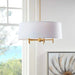 5-Light White Drum Shade Chandelier Default -DTYStore