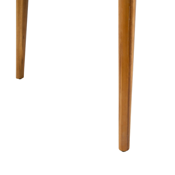 5-Piece Acacia Wood Outdoor Dining Set, Patio Table & Chairs with Removable Cushions, Slatted Tabletop for Garden Backyard Default -DTYStore