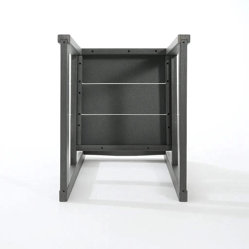 5-Piece All-Weather HDPE Outdoor Patio Dining Set '69' Rectangular Table with Umbrella Hole & 4 Chairs for Patio, Backyard, Garden, Poolside Gray Default -DTYStore