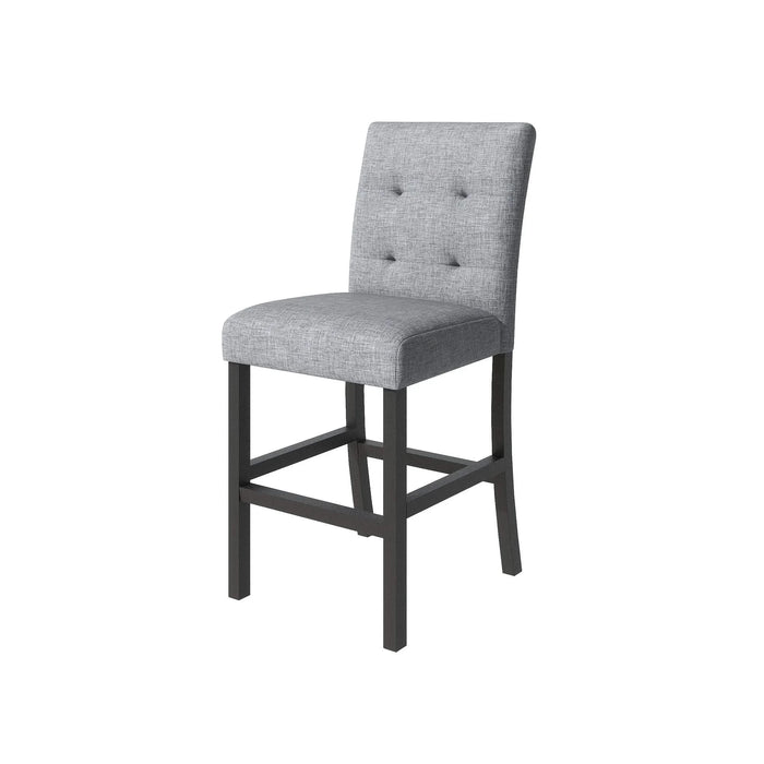 5-Piece Counter Height Dining Set Wood Square Dining Room Table and Chairs Stools w/Footrest & 4 Upholstered high-back Chairs,Black Default -DTYStore