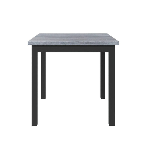 5-Piece Counter Height Dining Set Wood Square Dining Room Table and Chairs Stools w/Footrest & 4 Upholstered high-back Chairs,Black Default -DTYStore