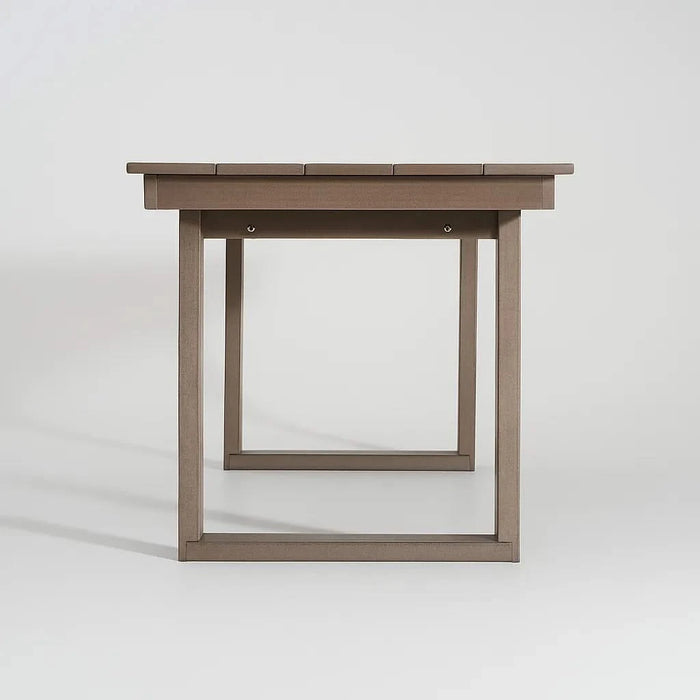 5-Piece HDPE Outdoor Dining Set for 4 – Weather-Resistant Patio Table and Chairs with Umbrella Hole, Antique Dark Oak Furniture for Backyard, Garden, Lawn, or Poolside Default -DTYStore