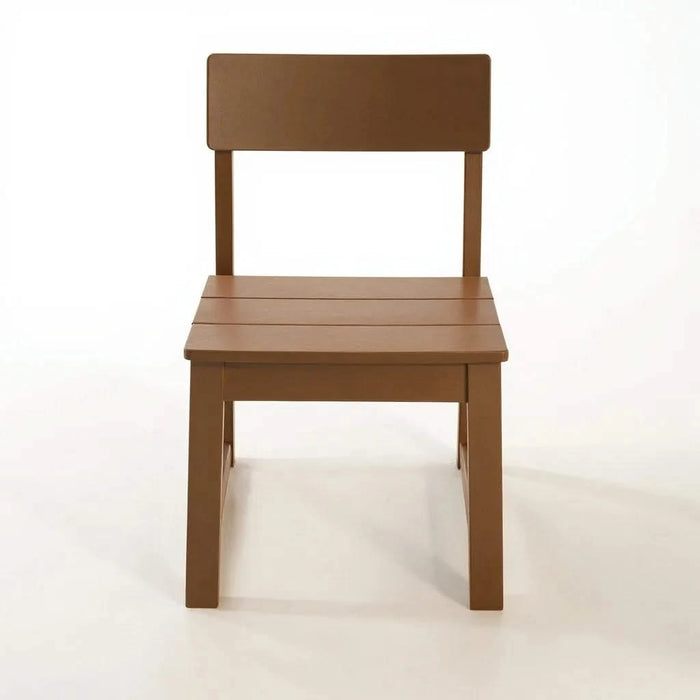 5-Piece HDPE Outdoor Dining Set for 4 – Weather-Resistant Patio Table and Chairs with Umbrella Hole, Brown Furniture for Backyard, Garden, Lawn, or Poolside Default -DTYStore