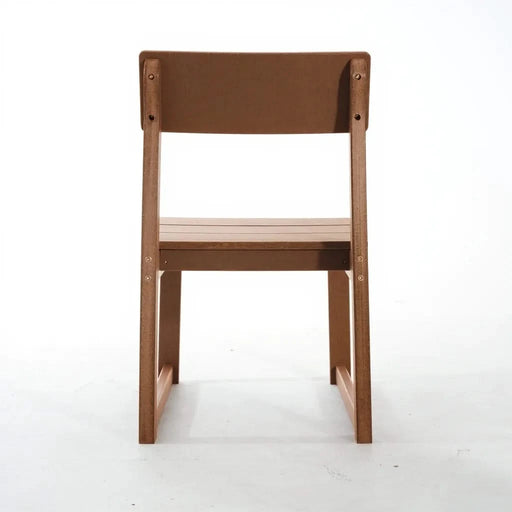 5-Piece HDPE Outdoor Dining Set for 4 – Weather-Resistant Patio Table and Chairs with Umbrella Hole, Brown Furniture for Backyard, Garden, Lawn, or Poolside Default -DTYStore