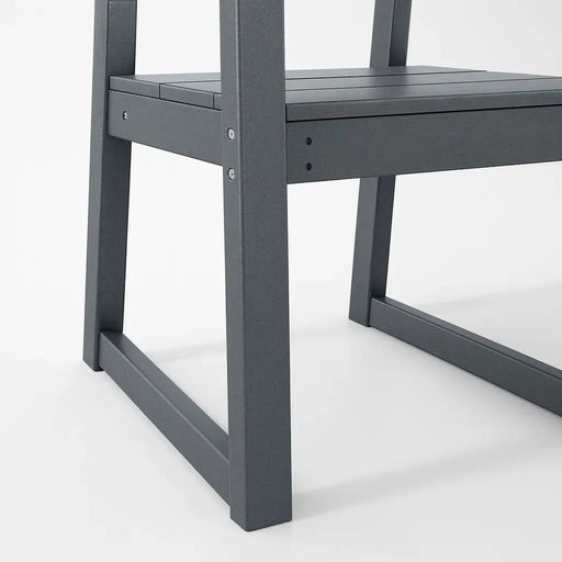 5-Piece HDPE Outdoor Dining Set for 4 – Weather-Resistant Patio Table with Umbrella Hole and 4 Armrest Chairs, Durable Garden Furniture for Backyard, Lawn, Deck, or Poolside (Grey) Default -DTYStore