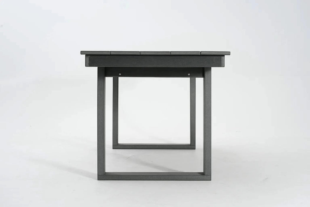 5-Piece HDPE Outdoor Dining Set for 4 – Weather-Resistant Patio Table with Umbrella Hole and 4 Armrest Chairs, Durable Garden Furniture for Backyard, Lawn, Deck, or Poolside (Grey) Default -DTYStore