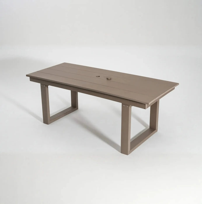 5-Piece HDPE Outdoor Dining Set for 4 – Weather-Resistant Patio Table with Umbrella Hole and 4 Armrest Chairs, Durable Garden Furniture for Backyard, Lawn, Deck, or Poolside (Wood) Default -DTYStore