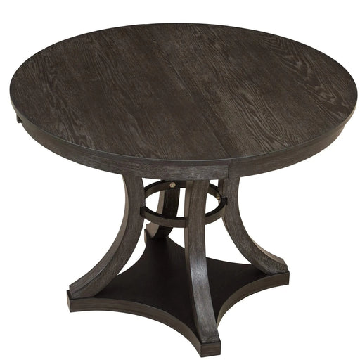 5-Piece Retro Functional Dining Table Set Extendable Round Table and 4 Upholstered Chairs for Dining Room and Living Room (Espresso) Default -DTYStore