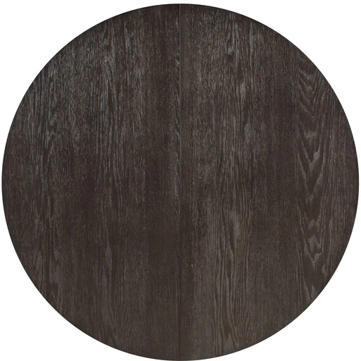 5-Piece Retro Functional Dining Table Set Extendable Round Table and 4 Upholstered Chairs for Dining Room and Living Room (Espresso) Default -DTYStore