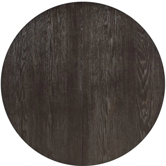 5-Piece Retro Functional Dining Table Set Extendable Round Table and 4 Upholstered Chairs for Dining Room and Living Room (Espresso) Default -DTYStore