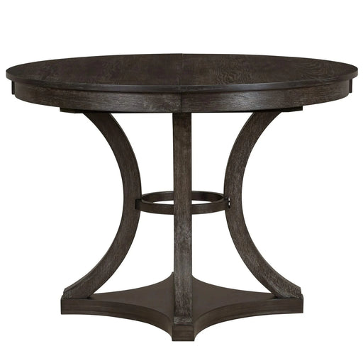 5-Piece Retro Functional Dining Table Set Extendable Round Table and 4 Upholstered Chairs for Dining Room and Living Room (Espresso) Default -DTYStore