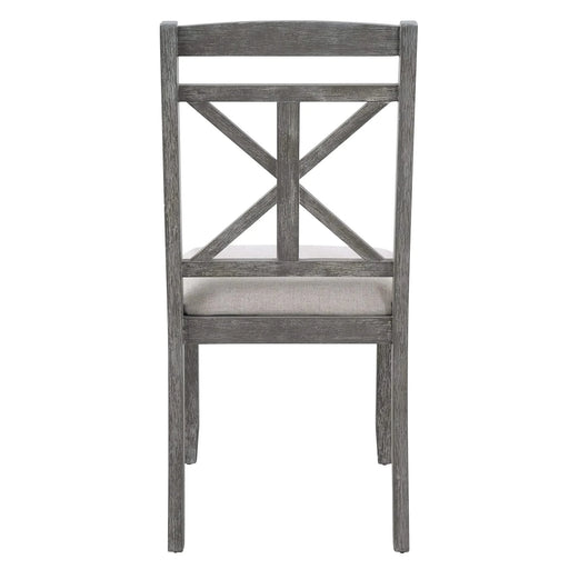 5-Piece Retro Functional Dining Table Set Extendable Round Table and 4 Upholstered Chairs for Dining Room and Living Room (Grey) Default -DTYStore