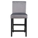 5-piece Counter Height Dining Table Set with One Faux Marble Top Dining Table and Four Velvet-Upholstered Chairs,Grey Default -DTYStore