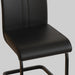 Modern Dining Chairs,PU Faux Leather High Back Upholstered Side Chair with C-shaped Tube. Black Metal Legs for Dining Room Kitchen Vanity Patio Club Guest Office Chair (Set of 4) (Black+PU) - DTYStore
