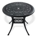 3-Piece All-Weather Cast Aluminum Dining Set, Include 2 Swivel Chairs and 35.43' Round Table With Black Frame - DTYStore