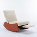 Modern Rocking Chair Recliner, Comfy Rocker Nursery Chair with Footrest, Accent Reading Chair, Upholstered Lounge Chair for Relaxing, Resting,Soft Padded Rocker for Indoor Living Room Bedroom,Orange - DTYStore