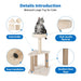 Cat Tree with Sisal Covered Scratching Post, 31.8 Inches Cat Tower with Plush Perchesfor Indoor Cats,15.7 x 31.8 Inches, Furniture Protect,Beige - DTYStore