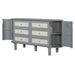 Full Murphy Bed with Hidden Storage & Modern Woven Design,Gray - DTYStore