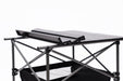 1-piece Folding Outdoor Table with Carrying Bag,Lightweight Aluminum Roll-up Square Table for indoor, Outdoor Camping, Picnics, Beach,Backyard, BBQ, Party, Patio, 27.56X27.56X27.56in, Black - DTYStore