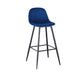 Bar Stools Set of 2, 30 Inches Velvet Barstool Modern Counter Bar Height Chair with Back, Sturdy Metal Legs & Footrests, Easy Assembly, Island Stool for Kitchen Bar - DTYStore