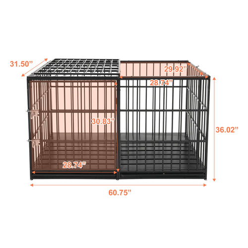 61' Extra Large Heavy Duty Dog Crate Dog cage Strong Metal Dog Kennels and Pens Crates for Large Dogs - Image 2