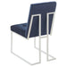 Blue and Chrome Tufted Back Dining Chair (Set of 2) - DTYStore