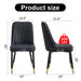 Modern dining chairs, equipped with PU artificial leather backrest cushions and black metal legs, suitable for restaurants, kitchens, and bedrooms. Set of 4 pieces (black+PU leather)C-007 - DTYStore
