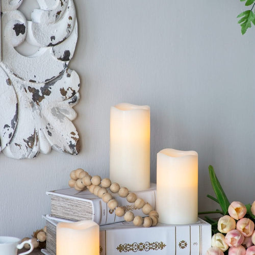 Set of 3 Ivory LED Candles with Remote Timer, L:D3X6' M:D3X5' S:D3X4' - Image 9