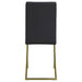 Black and Brass Dining Chairs (Set of 2) - DTYStore