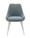 Laela Light Blue Boucle & Bone White Table Side Chair - DTYStore