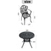 (Cushions In Random Colors)3-Piece Set Of Cast Aluminum Patio Furniture With Cushions - DTYStore