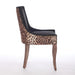 Furniture,Ultra Side Dining Chair, Thickened fabric chairs with neutrally toned solid wood legs, Bronze nail head, Set of 2,Leopard Print - DTYStore