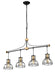 Dining Room Light Fixture/Chandelier Over Table, 40-Inch Hanging for Farmhouse Linear Chandeliers,4-Light Kitchen Island Lighting,Matte Black and Matte Gold Ceiling Chandelier,with Metal lampshade - DTYStore