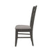Set of 2 Dining Chairs with Fabric Upholstered Seat, Dark Grey - DTYStore