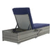 OUTDOOR SOFA PE RATTAN FURNITURE DECK CHAIR GRAY RATTAN - DTYStore