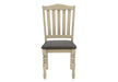 Dining Chair, 39' Height, Set Of 2, Upholstered, Dining Room, Kitchen, Side, Antique Grey, Grey Fabric, Wood Legs, Transitional - DTYStore