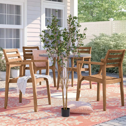 5.2FT Artificial Tree Graceful Evergreen Faux Plant with Lifelike Natural Look Leaves and Sturdy Pot Ideal for Enhancing Indoor Home Decor Office Bedroom or Hallway Decoration 1pc/set Default -DTYStore