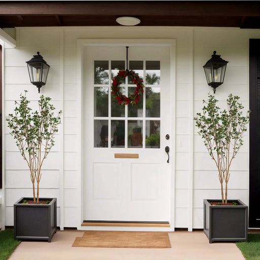 5.2FT Artificial Tree Graceful Evergreen Faux Plant with Lifelike Natural Look Leaves and Sturdy Pot Ideal for Enhancing Indoor Home Decor Office Bedroom or Hallway Decoration 1pc/set Default -DTYStore