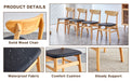 Cozy Natural Wood Color Rubberwood Dining Chair Set - 8 Pieces, Solid Wood and Rattan-Style Design, Small Curved Back, PU Cushion, And Beautiful Shape Match Perfectly With Any Room And Everyday Use. - DTYStore