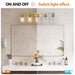 Golden 5-Light Vanity Light with Clear Glass Shades, Modern Iron Metal Bathroom Wall Fixture for Mirror, Ideal for Bathroom and Dressing Table (No Bulbs) - DTYStore