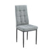 Linen Tufted Dining Room Chairs Set of 6, Accent Diner Chairs Upholstered Fabric Side Stylish Kitchen Chairs with Metal Legs and Padded Seat - Gray - DTYStore