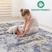 DTY Signature Collection 8X10 Ivory/Blue /Abstract Non-Shedding Living Room Bedroom Dining Home Office Stylish and Stain Resistant Area Rug - DTYStore