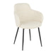 Boyne Industrial Chair in Black Metal and Cream Noise Fabric by LumiSource - DTYStore