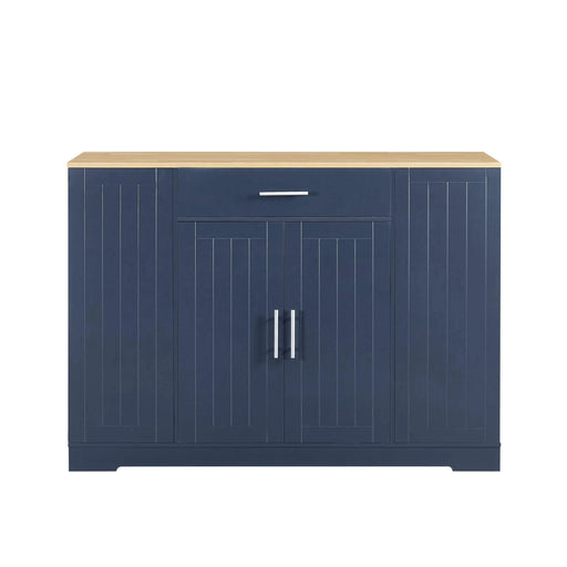 53'' Kitchen Storage Islands with Drawers and Trash Can Storage for Kitchen & Dining. Modern Farmhouse Design, Navy Blue, 53.2'W x 20.9'D x 38.0'H. Default -DTYStore