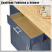 53'' Kitchen Storage Islands with Drawers and Trash Can Storage for Kitchen & Dining. Modern Farmhouse Design, Navy Blue, 53.2'W x 20.9'D x 38.0'H. Default -DTYStore