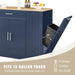 53'' Kitchen Storage Islands with Drawers and Trash Can Storage for Kitchen & Dining. Modern Farmhouse Design, Navy Blue, 53.2'W x 20.9'D x 38.0'H. Default -DTYStore